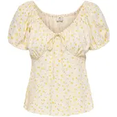 JDY Haut 'JDYLydia' jaune / blanc cassé