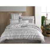 Brotex® Lin coton français 200x200,70x90 Lionela gris