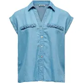 Salsa Jeans 21010890 Short Sleeve Blouse Bleu M Femme