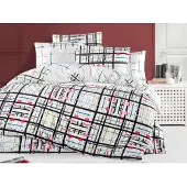 Brotex® Linge de lit français Satin 240x220, 70x90cm Géométrie