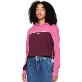 FILA Femmes, Pull-over, Bluza damska Fila Laagna różowo-bordowa FAW0907 43200 L, Rouge, Pink, (L)