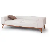 Xl Moebel Gmbh Salon blanc Ensemble élégant de fauteuils design 3 places 2pcs