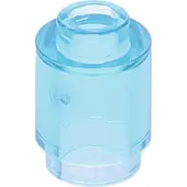 LEGO brique ronde 1x1 trans bleu clair