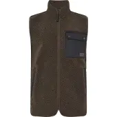 Didriksons Rasmus, gilet polaire, homme, dark mocha