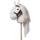 By ASTRUP Tête de cheval bâton - - Blanc - 40 cm - Pour enfants à partir de 3 ans - Intérieur