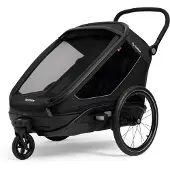 Hamax Siege Velo Enfant Arriere Double Noir - Transport Securise De Deux Enfants -