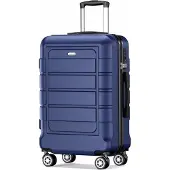 Sonstiges SHOWKOO Valise moyenne à coque dure Serrure TSA 360°-Roulettes L-Bleu