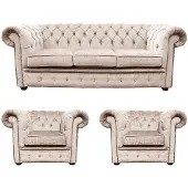 AEA Chesterfield Couch Polster Sofa Klassische Leder Sofagarnitur Polster Couch
