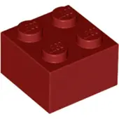 LEGO 250 pièces part c. 3003 en rouge foncé