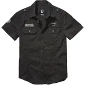 Brandit Chemise 'Luis' gris / noir / blanc cassé