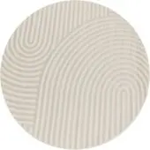 Tapis.fr Tapis d'intérieur & extérieur Cotara crème 160 cm rond