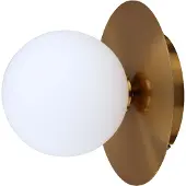 Light Prestige Applique murale Roma dorée et blanche 1xG9x5W en verre, dimensions : 18 x 18 x 15,5 cm, IP20,