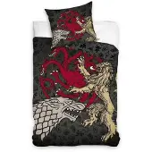 Tinisu Carbotex Coton 140x200 Game of Thrones rouge graphite C24