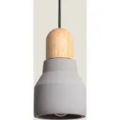 LEDKIA Suspension Ciment Et Bois Luster