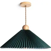 LEDKIA Suspension Bois Et Tissu Luanda Vert