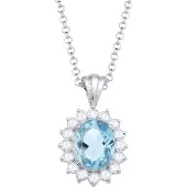 Elli Chaîne bleu clair / argent / blanc