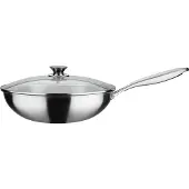 GSW Wok professionnel - - 32 cm - Induction - Acier inoxydable massif