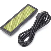 Gistuch Badge LED avec message défilant, badge chinois à 4 caractères