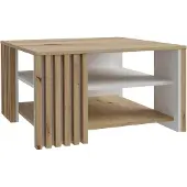 Freiraum Couchtisch >Cardigan< in Artisan Eiche / Weiss - 80x45x80 (BxHxT)
