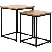 Freiraum Satztisch >Trelleborg< (2er-Set) Artisan / schwarz - 40x50x40 / 35x45x35cm