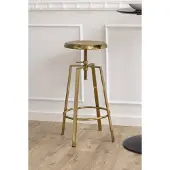 Freiraum Barhocker >Goose< in Gold, Stahl - 41x87x41cm (BxHxT)