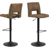 Freiraum Barhocker >Sylvia< (2er-Set) in hellbraun - 41,5x115x52 (BxHxT)