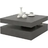 Freiraum Couchtisch >Coimbra< in Betonoptik Dunkelgrau - 93x34.3x78cm (BxHxT)