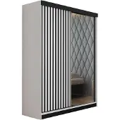 KIER FURNITURE Armoire multi-usages MALANI 138 - Blanc 138x205x59 cm