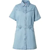 Levi's Logan Western Short Sleeve Dress Bleu M Femme