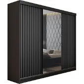 KIER FURNITURE Armoire multi-usages MALANI 200 - Graphite Anthracite 200x205x59 cm