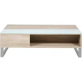 Freiraum Couchtisch >Azalea< in weiss, Sonoma Eiche, MDF - 110x35x60cm (BxHxT)