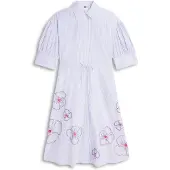 Tommy Hilfiger Robe-chemise marine / opal / bleu pastel / rouge sang