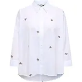 ONLY Chemisier 'ONLNEW LINA GRACE' noisette / blanc