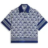 Tommy Hilfiger Chemisier bleu foncé / blanc