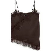 Vero Moda Novi Lace Singlet Sleeveless T-shirt Marron M Femme