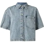 HUGO Gesila 1 10278665 Short Sleeve Blouse Bleu L Femme