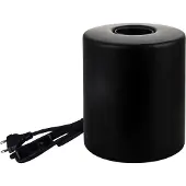 Luxula lampe de table, JAR, métal, E27, câble textile avec interrupteur, noir