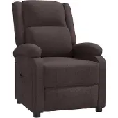 Syfax Fauteuil Relax Tissu Marron Foncé