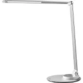 TaoTronics Lampe de bureau LED TT-DL22, contrôle tactile, 3 modes d'éclairage, USB, 10W, 550lm, Argent, classe énergétique F
