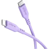 Goobay Câble en silicone USB-C, 1,5 m, lilas -