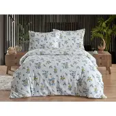 Brotex® Lin crêpe français 240x200, 70x90 Olivia bleu