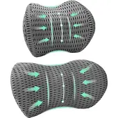 vidaXL Oreiller Avec Oreiller Réglable 2 Pcs Gris Maille 4d