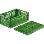 Westfalia Boîte pliante 60 x 40 x 23 cm, ajourée, verte