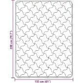 vidaXL Couette toutes saisons rembourrée crème 155 x 200 cm
