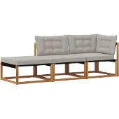 vidaXL Modules de canapé modulable , 3 pièces, gris naturel et gris clair