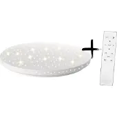 Blulaxa Plafonnier à LED, Promina-S, ciel étoilé, 18W, CCT + télécommande