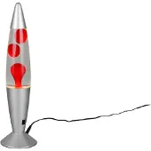 RL LIVE YOUR LIGHT Lampe à lave Vesuv argent avec rouge