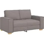 vidaXL Ensemble de canapés 2 pièces avec coussins Tissu Taupe