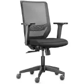 Dauphin Trendoffice by , siège de bureau to-sync work mesh one, 9241 SY0 A236, tissu noir, piètement noir