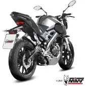 MIVV Gp 1x1 Yamaha Mt-125 15-19/yzf R125 14-18 Homologated Full Line System Argenté Homologated